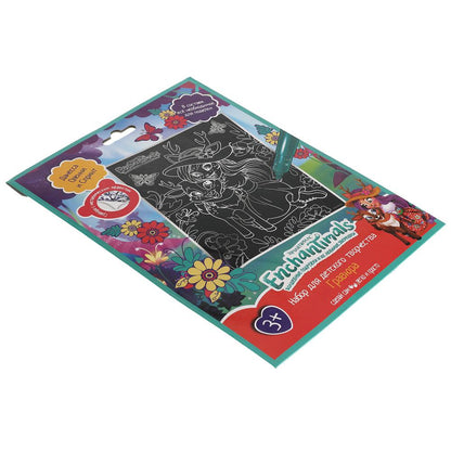 SCRATCHART-SILV-EN1 313946 Набор д/дет творчества ЭНЧЕНТИМАЛС гравюра 18*24 см, серебряная МУЛЬТИ