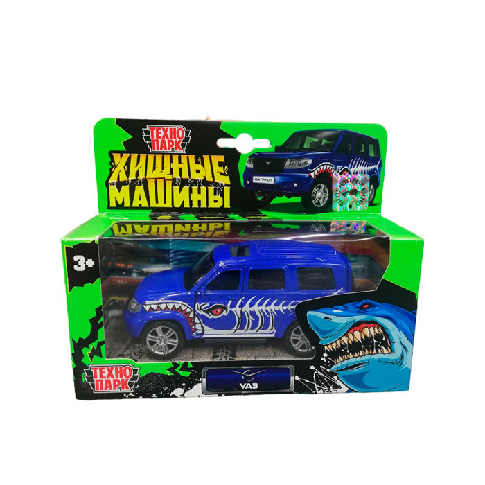 SB-17-81-UP-SHARK(WB)338485 Машина металл UAZ patriot акула 12 см, дв., багаж., инерц., кор. Технопа