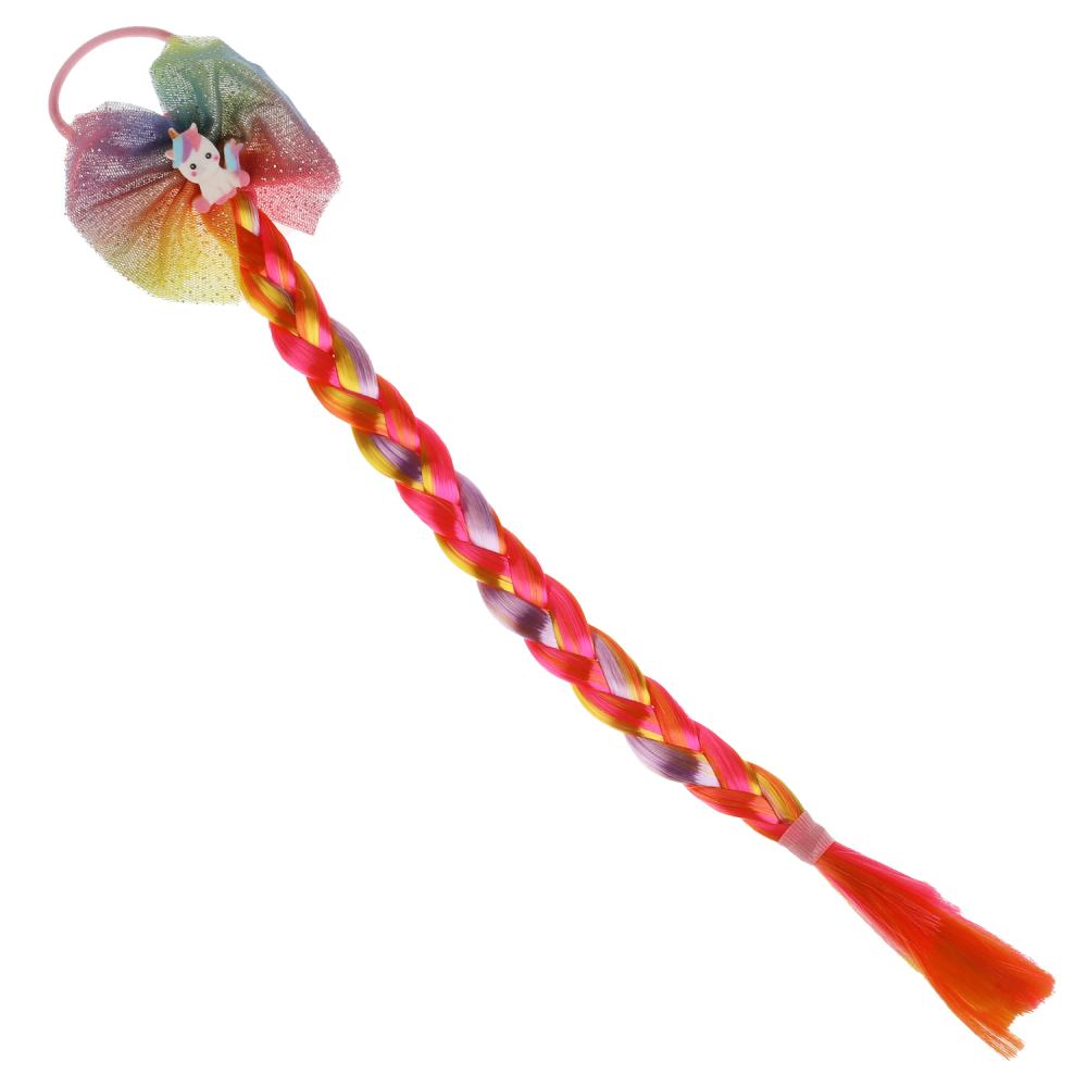 Аксесс д/девочек СКАЗОЧНЫЙ ПАТРУЛЬ резинка с косой/banтом(роз/оранж/желт)МИЛАЯ ЛЕДИуп-10шт в kor50up