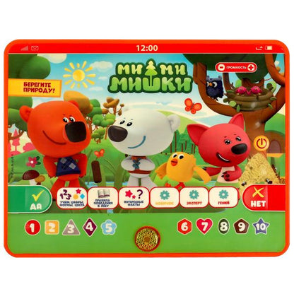 Обучающий планшет Ми-ми-мишки 250 песен,стихов,звуков.свет+ кор.бат. Умка в кор.36шт