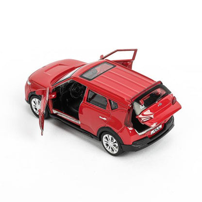 Машина металл KIA soul длина 12 см, двери, багаж., инерц, красный, кор. Parc technologique dans le cor.2*36шт