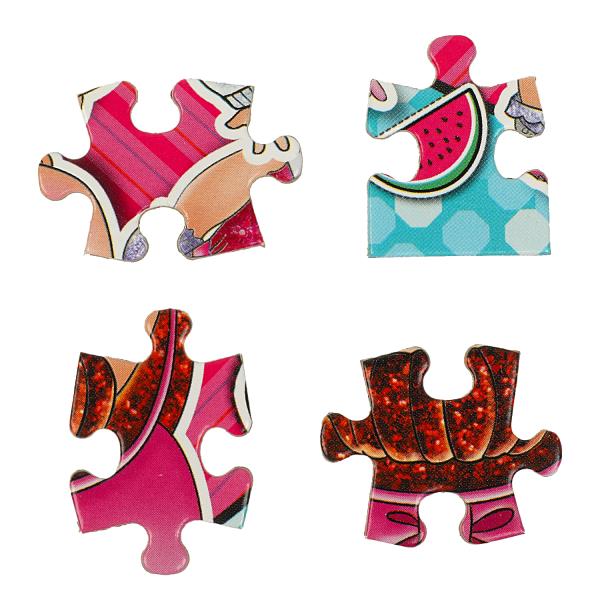 Весёлые подружки. Пазл классический в коробке. 54 детали. 90х65х25мм. Умные игры в уп.32шт в кор8уп