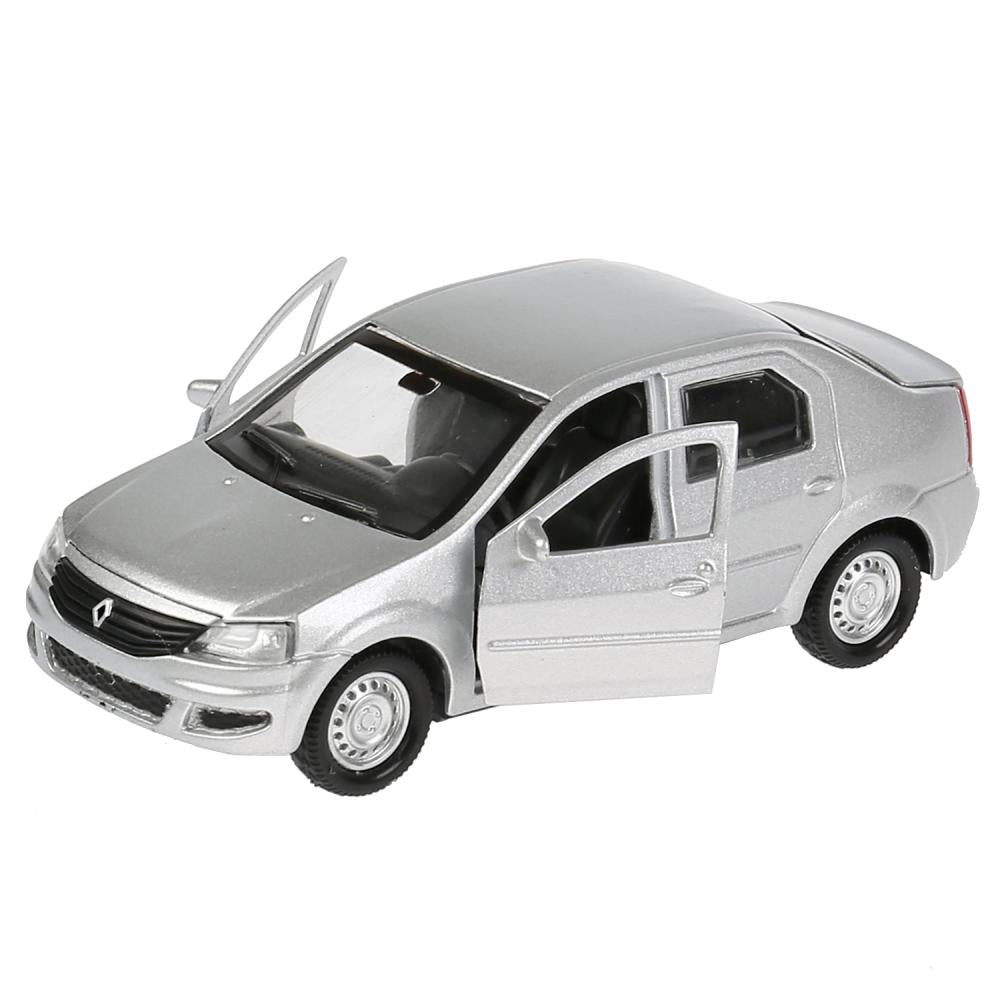 Машина металл "RENAULT LOGAN"12см,открыв. двери, инерц, серебристый, в кор. Технопарк в кор.2*36шт