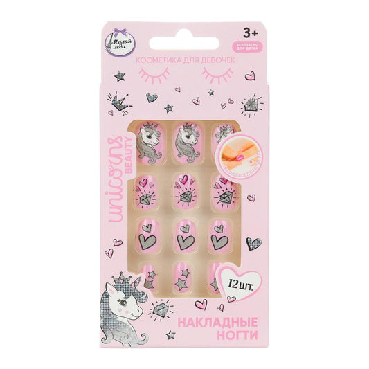 Накладные ногти единорог в коробке МИЛАЯ ЛЕДИ в кор.60*12шт