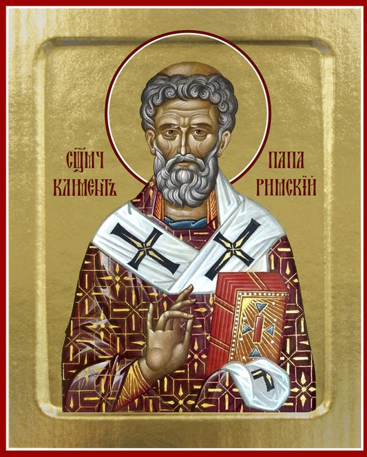 Икона Климента Папы Римского, священномученика (поясная) (на дереве): 125 х 160