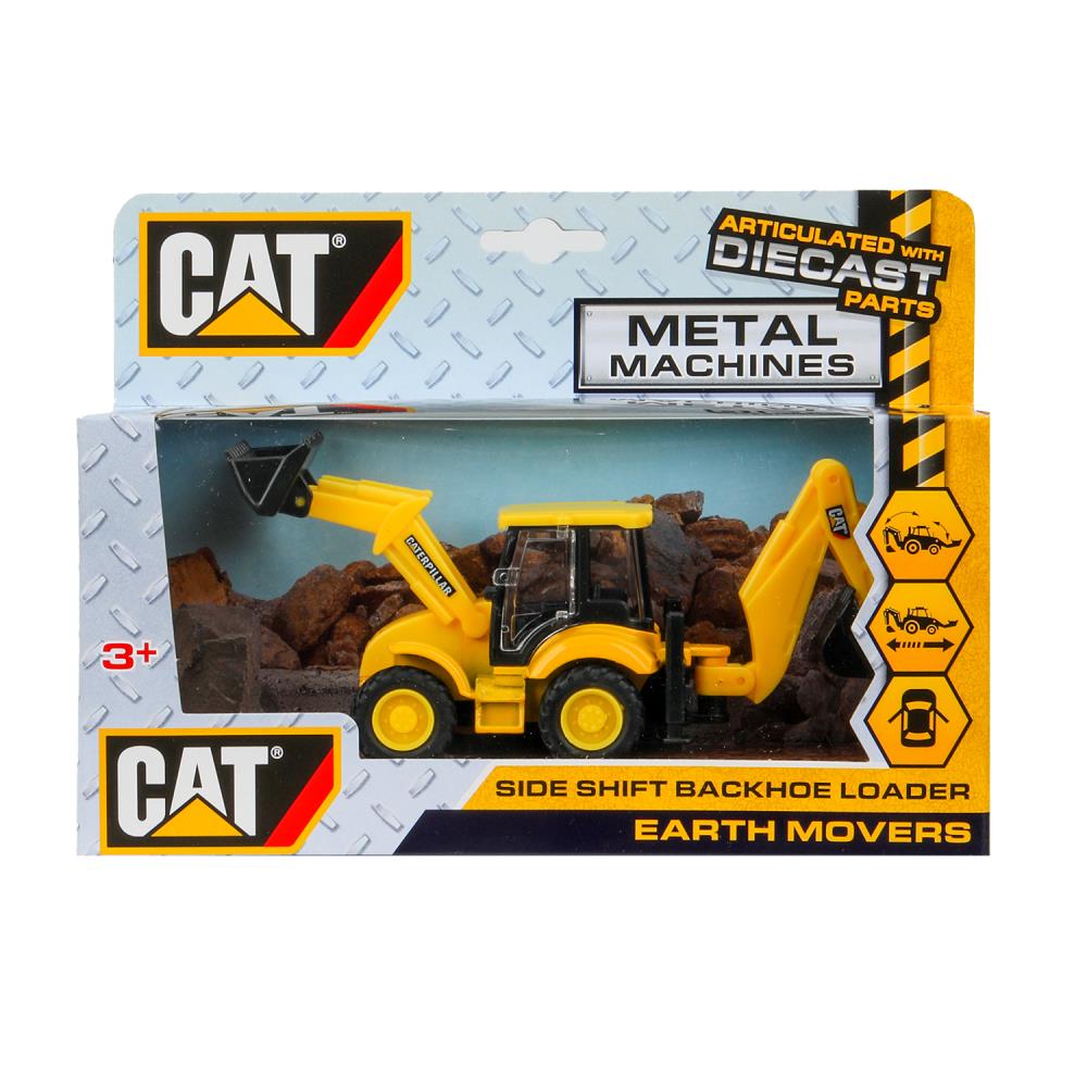 Машина металл гусеничный экскаватор-погрузчик, 15 см, дверь, инерция Технопарк в кор.2*24шт