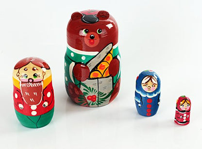 Матрешка "Маша и Медведь" 4 перс. арт.Р45/745 (РНИ)