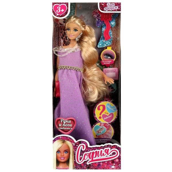 Кукла 29 см София беременная, руки и ноги сгиб, ресницы, акс, кор КАРАПУЗ в кор.24шт