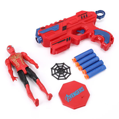 Бластер с мягкими пулями и фигуркой, блистер 33*17*5см - в кор.2*32шт