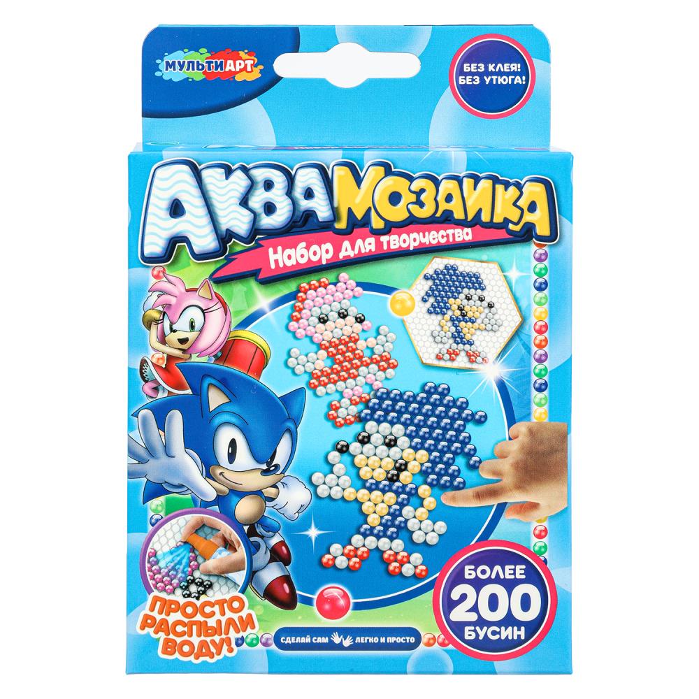 Аквамозаика 200 бусин Соник МУЛЬТИ АРТ в кор.48шт