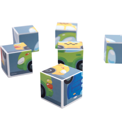 Кубики "Городской транспорт" (sans autocollants) 6 шт Jouets pour bébé