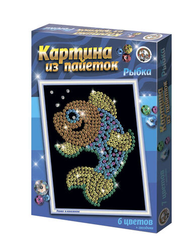 01470 Картина из пайеток. Рыбка