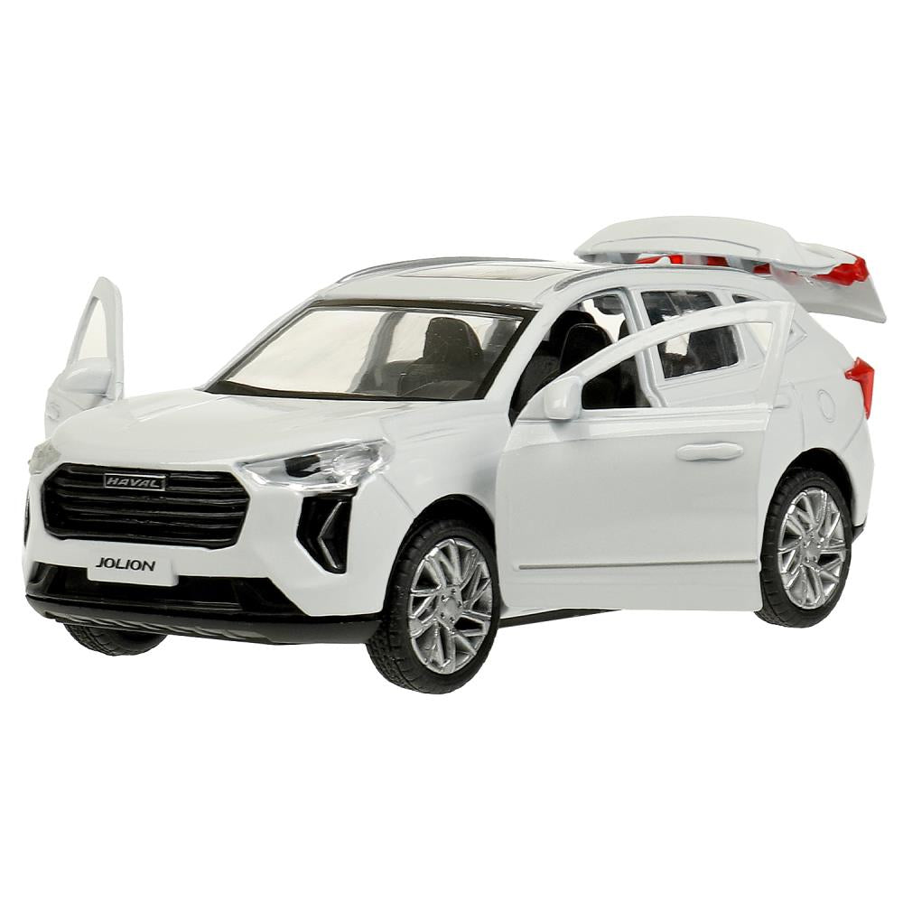 Машина metal haval jolion 12 см, двери, багажник, белый, кор. Технопарк в кор.2*36шт