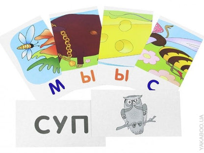Занимательные карточки. IQ тренажеры. Обучение грамоте 1. Жук. Читаем слова-слоги. 48 карточек