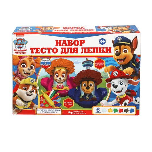 Набор с тестом для лепки Щенячий Патруль парикмахерская, 24 см MultiArt в кор.8шт