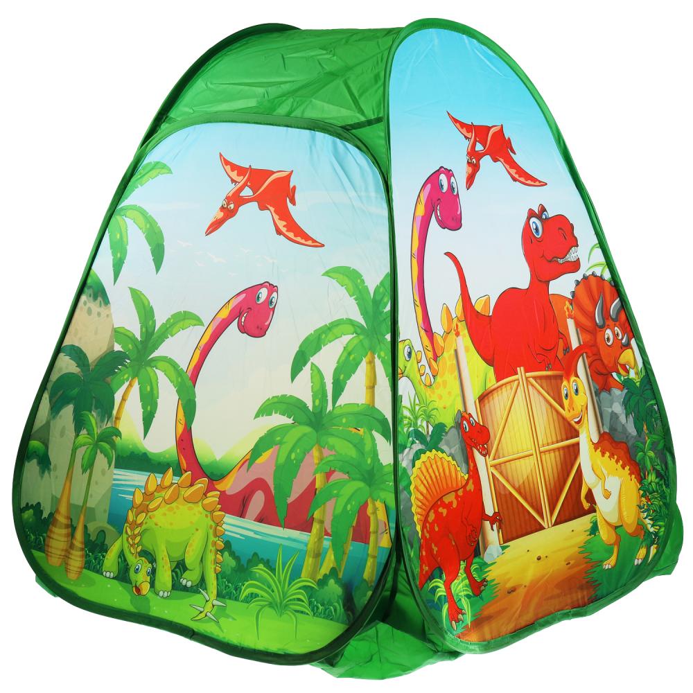 GFA-DINO01-R 307003 Палатка детская игровая 81х90х81см, в сумке ТМ "ИГРАЕМ ВМЕСТЕ" в кор.24шт