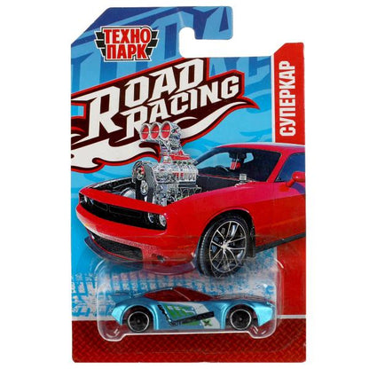 Machine en métal ROAD RACING SUISSE 7,5 cm, dans un assortiment, en blister. Parc technologique en cor.2*288шт