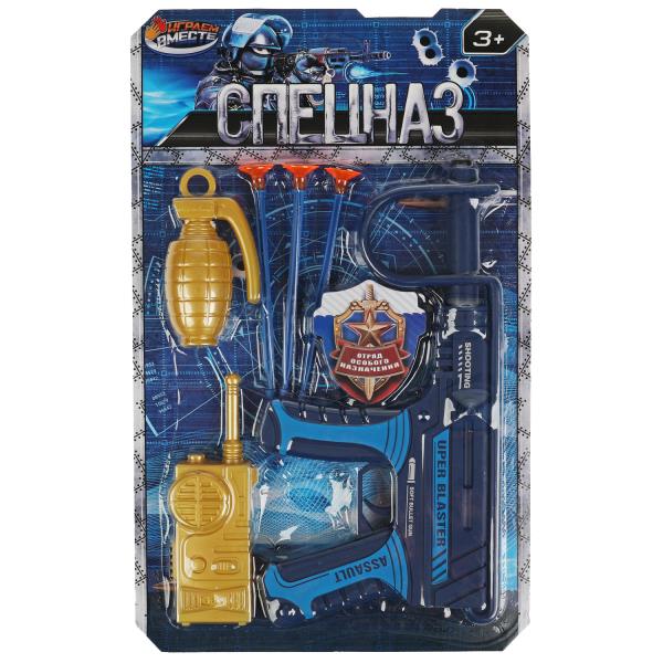 Набор оружия спецназ автомат с присосками, блист.23*37,3*6см ИГРАЕМ ВМЕСТЕ в кор.2*36шт