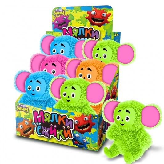 Ежик антистресс Чебурашка в дисплее 6 шт. Супер Жим уп-6шт в кор.8уп
