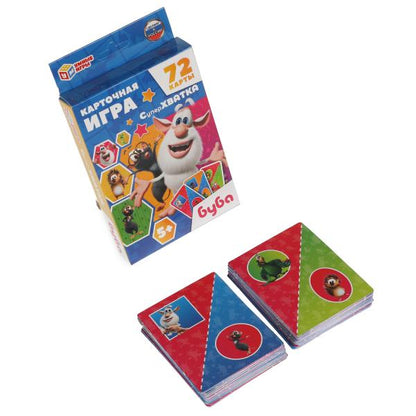 Буба. Суперхватка. Карточная игра. Коробка с европодвесом. карточки 72 шт Умные игры в кор.40шт