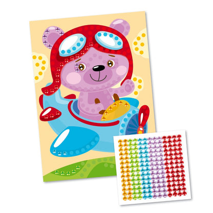 Набор для творчества. Risunok из страз "Мишка-пилот"