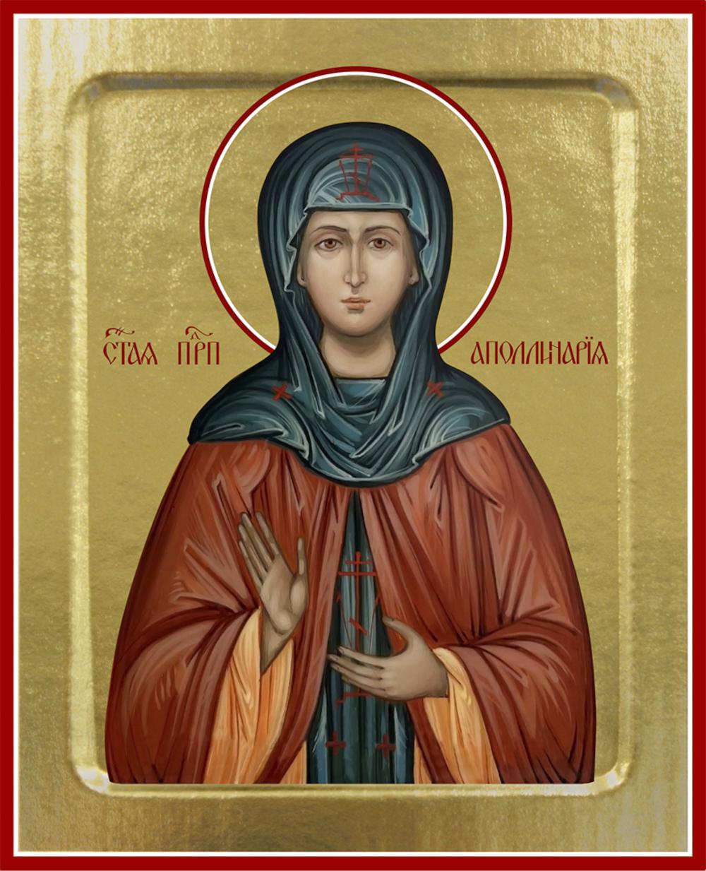 Икона Аполлинарии, преподобной (на дереве): 125 х 160
