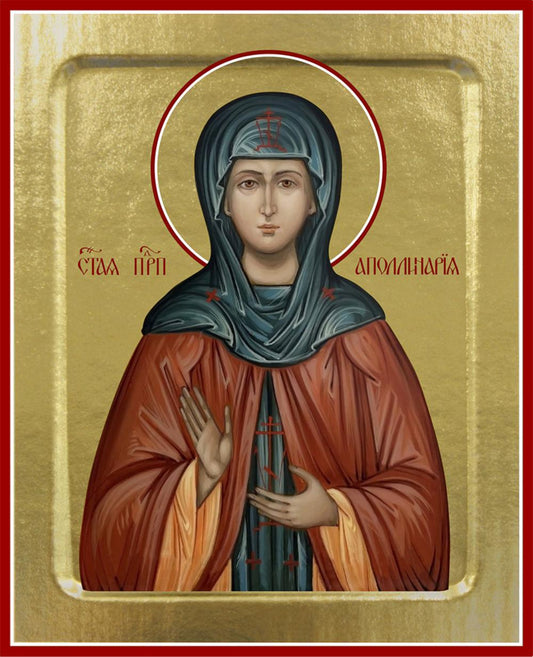 Икона Аполлинарии, преподобной (на дереве): 125 х 160