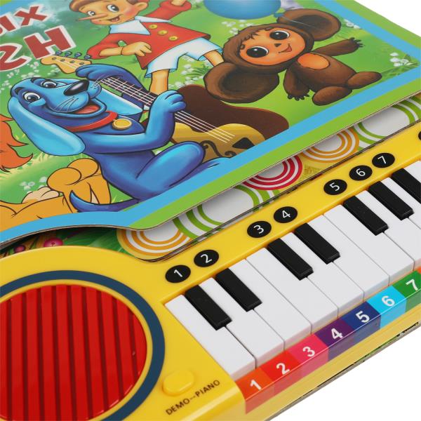 10 весёлых песен. СОЮЗМУЛЬТФИЛЬМ (кн.-пианино, 23 кн, 10 пес) 260х255мм 14стр Умка в кор.16шт