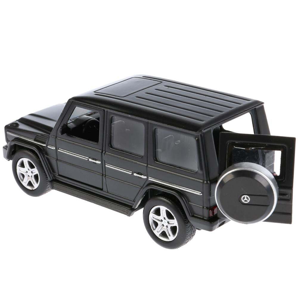 ТМ Технопарк. Machine en métal "MERCEDES-BENZ CLASSE G" 12 cm, ouverte. двери, инерц., ЧЕРНЫЙ в кор.2*36шт
