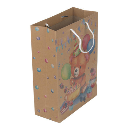 Пакет подарочный крафт мл,мишка,140 гр/м2 ЧУДО ПРАЗДНИК в кор.10*12шт