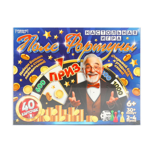 Поле Фортуны. Настольная игра-викторина. 40 карточек. 450х350х40 мм. Умные игры в кор.10шт