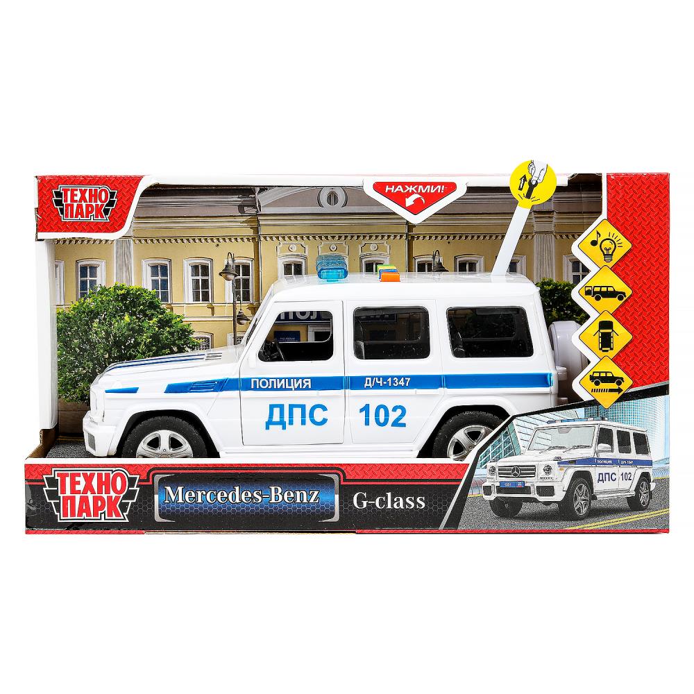 Machine en plastique pour Mercedes-Benz Classe G ПОЛИЦИЯ 22 см, дв, баг, kor. Parc technologique dans le cor.2*18шт