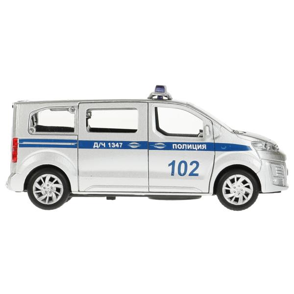 Машина металл свет-звук CITROEN SPACE TOURER ПОЛИЦИЯ 12 см, двер, инер, кор. Технопарк в кор.2*36шт