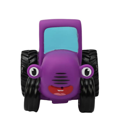 Игрушка пластизоль для ванны СИНИЙ ТРАКТОР 10 см, 1шт, сетка фиолетовая КАПИТОШКА в кор.50шт