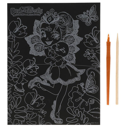 SCRATCHART-CLR-EN1 313947 Набор д/дет творчества ЭНЧЕНТИМАЛС гравюра 18*24 см, цветная МУЛЬТИ АРТ