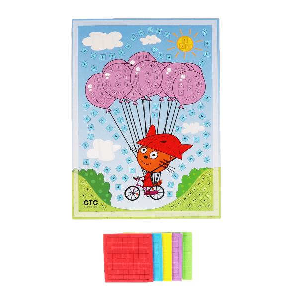 Набор д/детского тв-ва Три Кота аппликация мягкая мозаика (17х23 см) МУЛЬТИ АРТ в кор.100шт