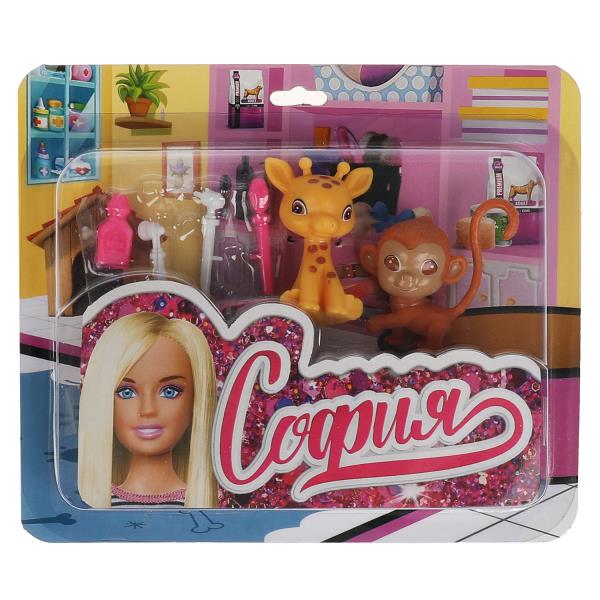 Аксессуары для кукол 29 см 2 питомца с акс для Софии, блист КАРАПУЗ в кор.72шт