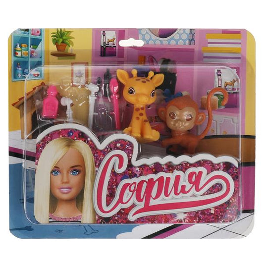 Аксессуары для кукол 29 см 2 питомца с акс для Софии, блист КАРАПУЗ в кор.72шт