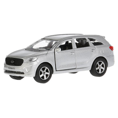 Машина металл KIA Sorento Prime серебристый 12 см, откр.дв., багаж., инерц. Технопарк в кор.2*24шт
