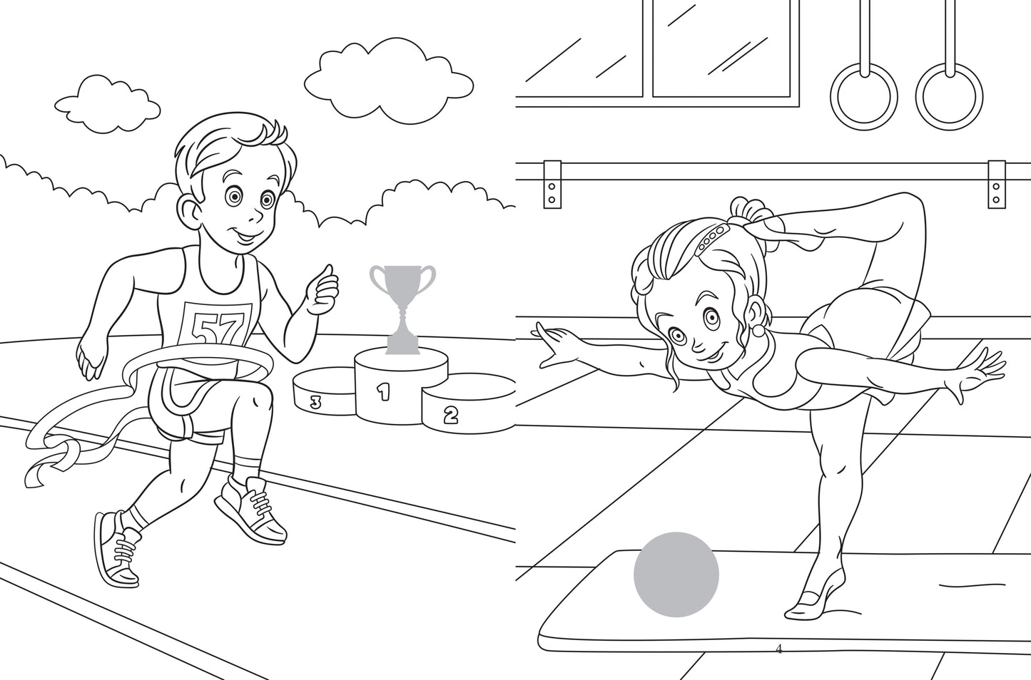 Раскрась и наклей: спорт: книжка-раскраска