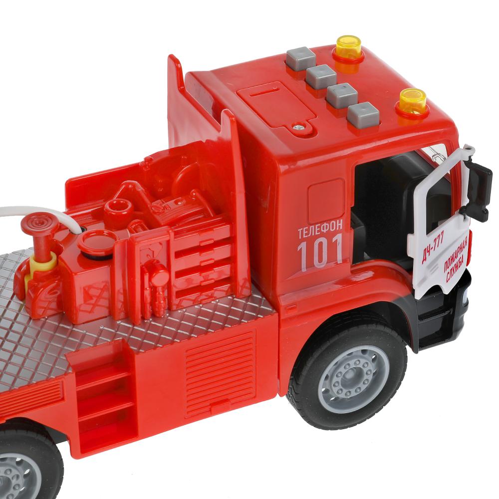 Machine à laver en plastique KAMAZ ПОЖАРНАЯ МАШИНА 30см, вода, двери, инер, кор. Parc technologique en cor.2*12шт