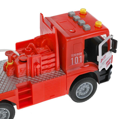 Machine à laver en plastique KAMAZ ПОЖАРНАЯ МАШИНА 30см, вода, двери, инер, кор. Parc technologique en cor.2*12шт