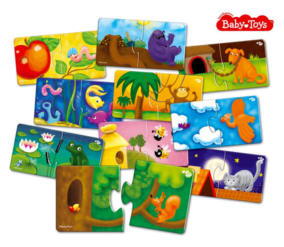 Пазлы парные "Кто где живет?" 20 эл Baby Toys (макси)