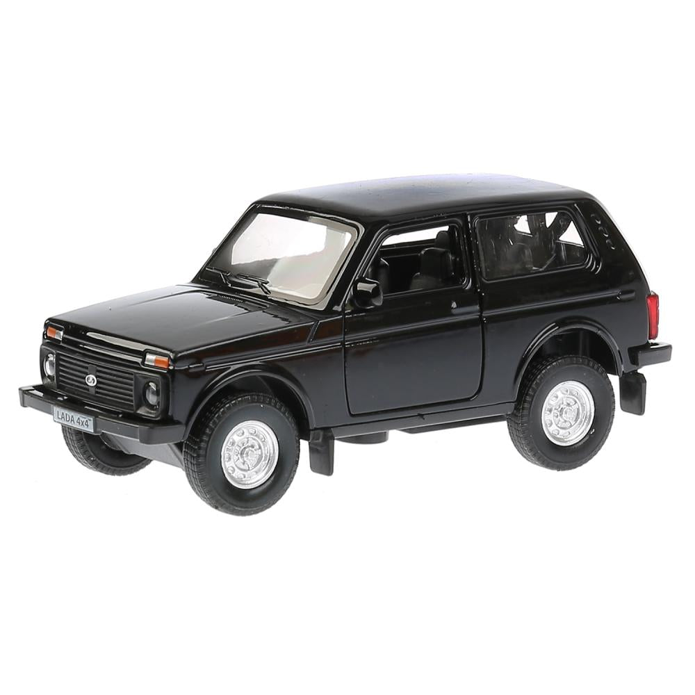 ТМ Технопарк. Machine métallique "LADA 4x4" 12 cm, ouverte. двери, инерц., ЧЕРНЫЙ. dans le cor. dans le cor.2*36шт