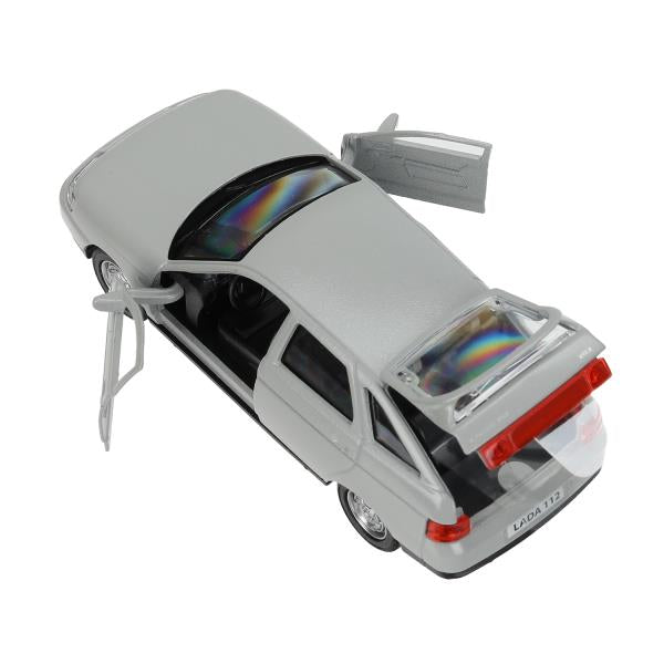 Машина металл ваз-2112 12 см, двери, багаж, светло-коричневый, кор. Технопарк в кор.2*36шт