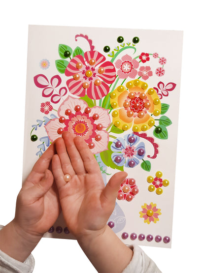 Набор для творчества. Аппликация из бусин Жемчужинка "Букет Весенняя фантазия". (европодвес)