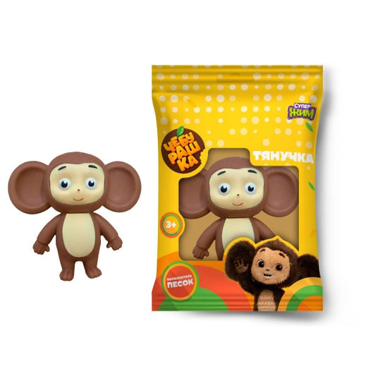 Тянучка с песком Чебурашка 8 см, флоупак Супер Жим в кор.2*72шт