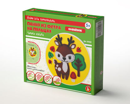 Набор для творчества. Панно из фетра на пяльцах "Олененок"