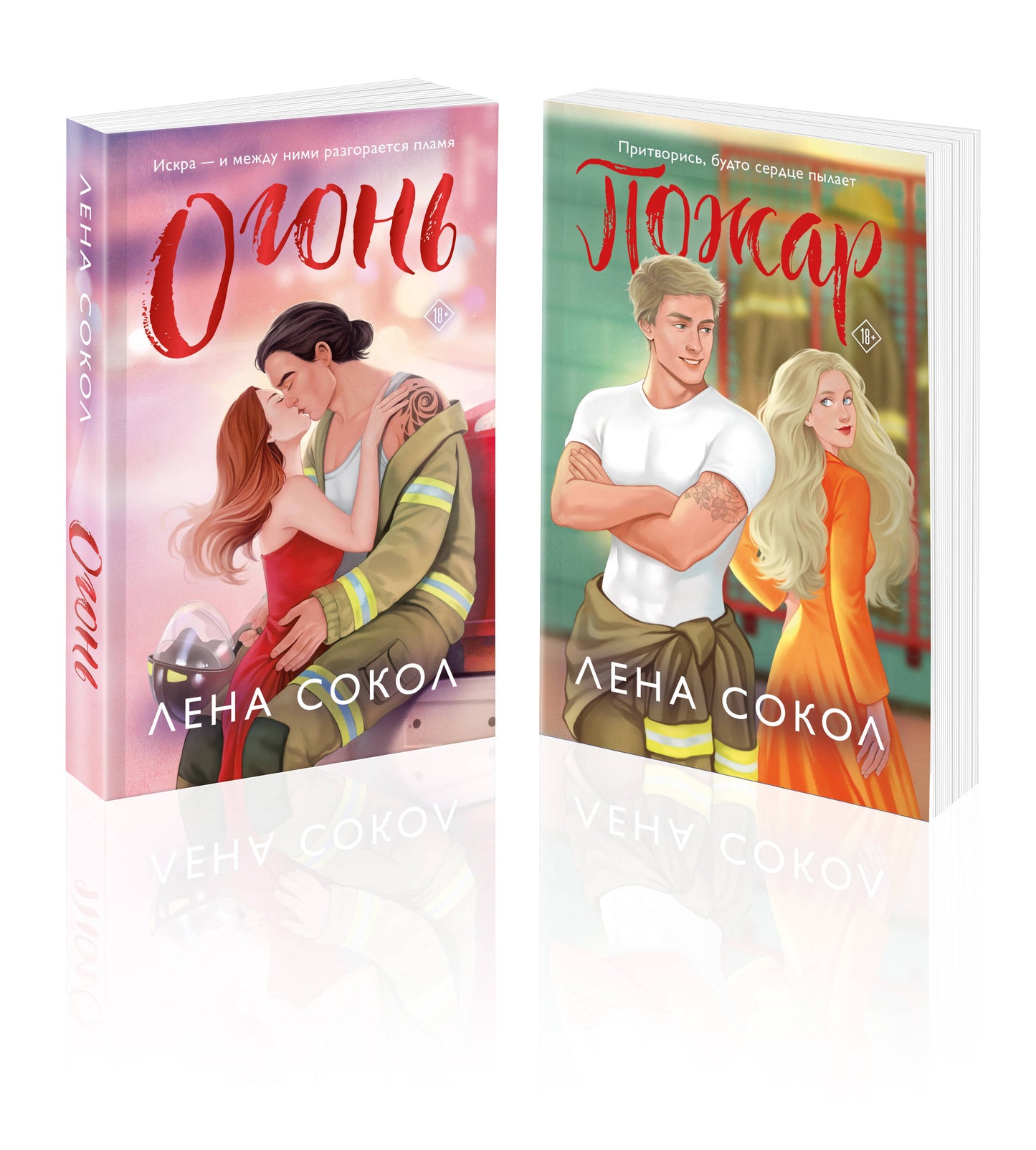Ensemble complet d'un livre à 2 volets de Lena School : Огонь + Пожар