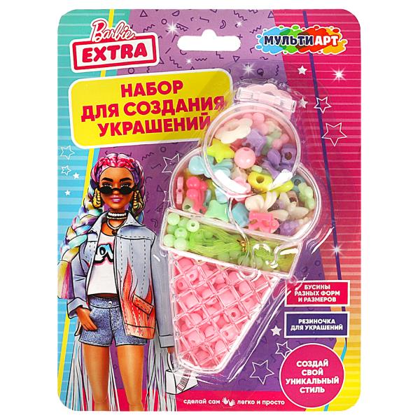 Набор бисера и бусин 14*7*3 см мороженое barbie extra МУЛЬТИ АРТ в кор.2*90шт